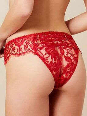 Agent Provocateur ANDRINA Brief L/4 NWT Red Orig. $505 VERY RARE!